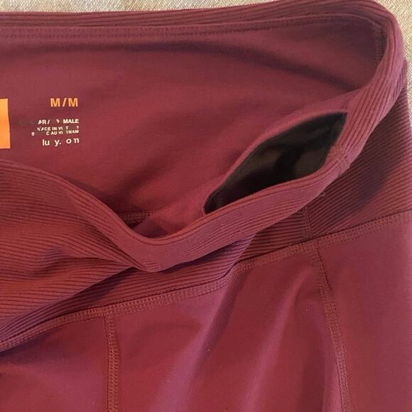 LUCY Activewear To The Barre Legging Ribbed Yoga Leggings Zipper Ankles SZ M - Picture 9 of 12